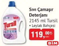 TURSİL SIVI ÇAMAŞIR DETERJANI LEYLAK BAHÇESİ 2145 ML TURSİL SIVI ÇAMAŞIR DETERJANI LEYLAK BAHÇESİ 2145 ML